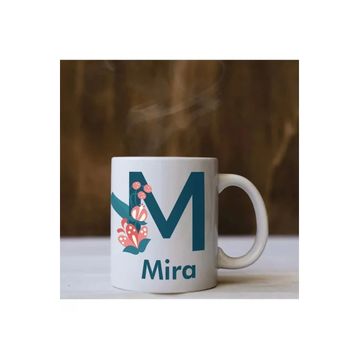 Harf Tasarımlı Kişiye Özel Isimli Kupa