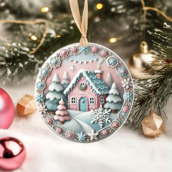 Yılbaşı Çam Ağacı Süsü - 3D Tasarımlı UV Baskılı - Ev Tasarımlı