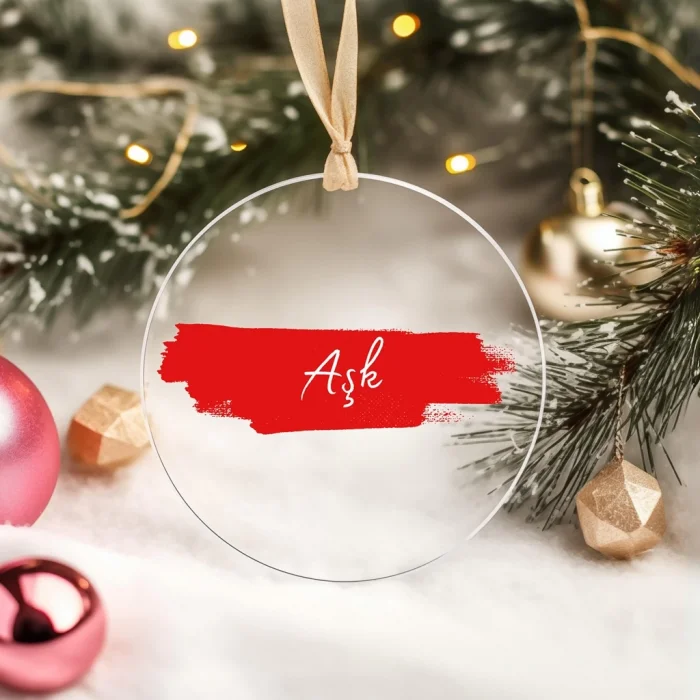 Yılbaşı Çam Ağacı Süsü - Yılbaşı Dilek Süsü - 8li Paket