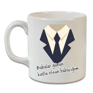 Kravatlı Babalar Günü Bardağı