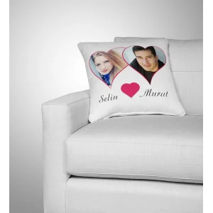 Sevgiliye Özel Kalp Tasarımlı Yastık