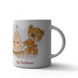 Doğum Günü Kutlayan Ayıcık Kupa