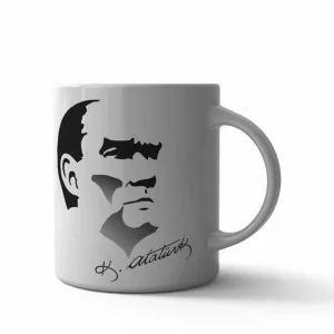 Atatürk Silüet ve İmza Kupa