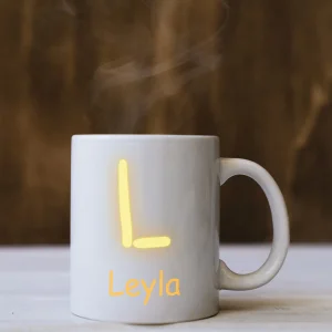 Harf Tasarımlı Kişiye Özel İsimli Kupa