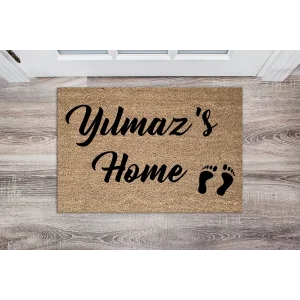 Aile İsim Tasarımlı Kapı Paspası