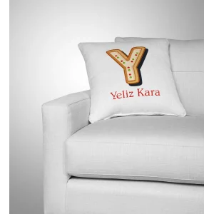 Harf Tasarımlı Kişiye Özel İsimli Yastık
