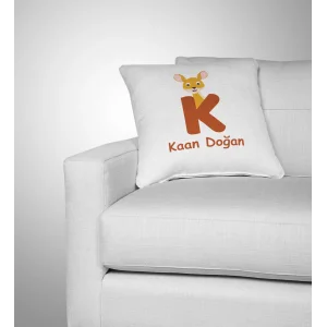 Harf Tasarımlı Kişiye Özel İsimli Yastık