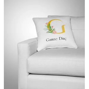 Harf Tasarımlı Kişiye Özel İsimli Yastık
