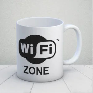 Wifi Zone Tasarımlı Kupa Bardak