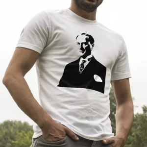 Atatürk Silüet Beyaz Tişört