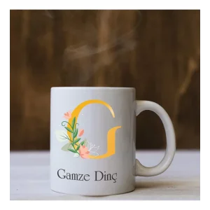 Harf Tasarımlı Kişiye Özel İsimli Kupa