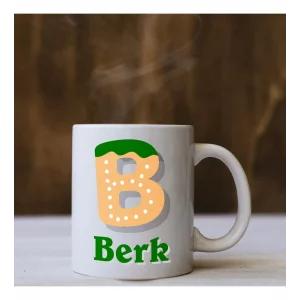 Harf Tasarımlı Kişiye Özel İsimli Kupa