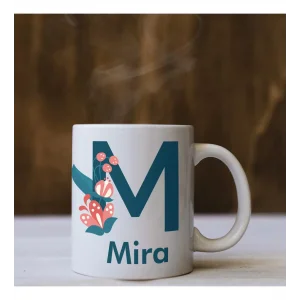 Harf Tasarımlı Kişiye Özel İsimli Kupa