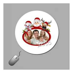 Noel Baba ve Geyik Çerçeveli MousePad