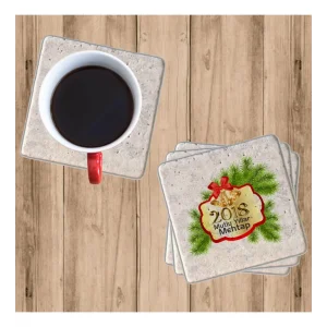 Mutlu Yıllar Bardak Altlığı (4lü)