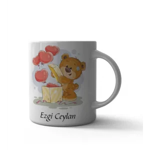 Kişiye Özel Sevimli Ayıcıklı Kupa Bardak