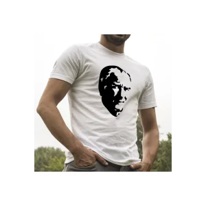 Atatürk Silüet Beyaz Tişört