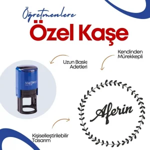 Kişiye Özel Aferin Öğretmen Kaşesi