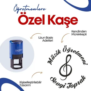 Kişiye Özel Müzik Öğretmeni Kaşesi