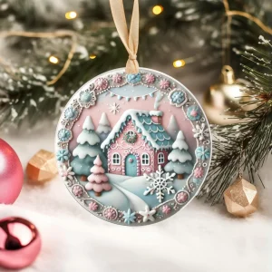 Yılbaşı Çam Ağacı Süsü - 3D Tasarımlı UV Baskılı - Ev Tasarımlı