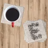 Harf Tasarımlı Bardak Altlığı (4lü)