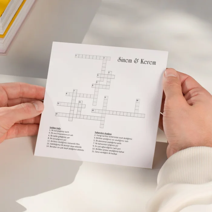 Kişiye Özel Romantik Çengel Bulmaca - Sevgiliye Hediye - Sevgililer Günü Hediyesi