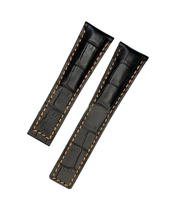 Tag-heuer Uyumlu Turuncu-< 16 >dikisli-22x18 Mm-deri-saat-kordonu Turuncu Ipli