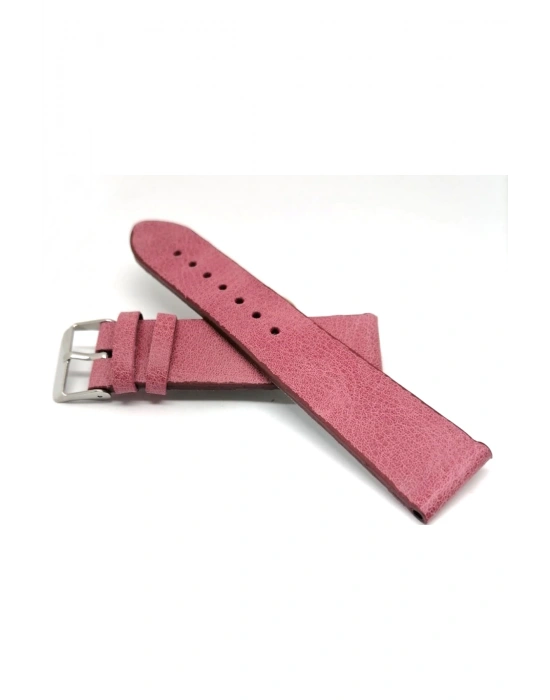 Her Saate  uyumlu hakiki Grizi  Deri saat kordonu 20  mm   pembe