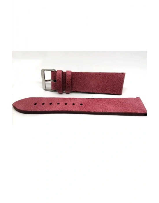 Her Saate  uyumlu hakiki Grizi  Deri saat kordonu 20  mm   pembe