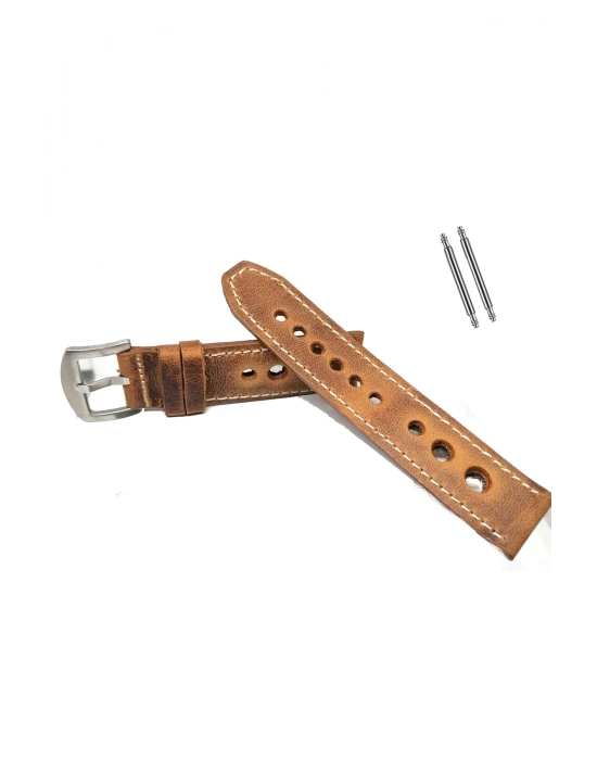 Tissot  &   Fossil  Uyumlu   Crayz   Hakiki   Deri   22  mm  AÇIK TABA
