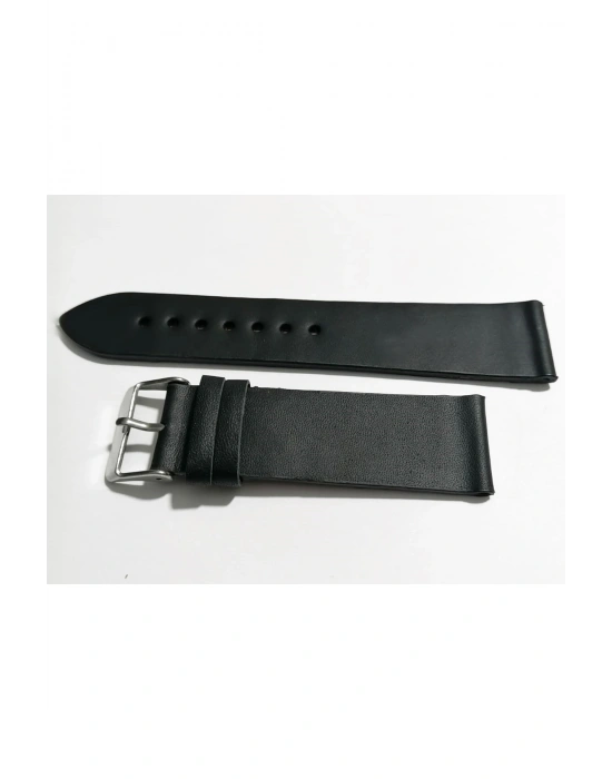 Greyzi Deri Fosil&Her Saate  Uygun Saat Kordonu 24  mm Siyah