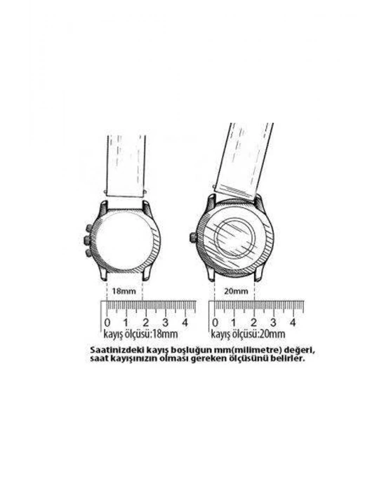 Greyzi Deri  Her Saate &Fosil  Uygun Saat Kordonu 24  mm kahve