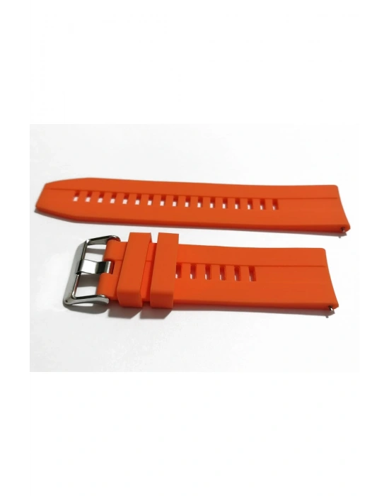 Akıllı Saat Kordonu  Akıllı Pimli  Silikon   22  mm  (74 ) Oranj renk