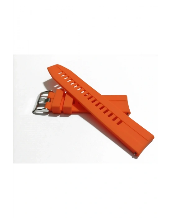Akıllı Saat Kordonu  Akıllı Pimli  Silikon   20  mm  (75 ) Oranj renk