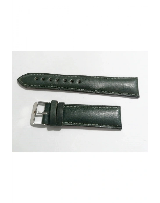 &Her Saate Uyumlu Hakiki  Dana  Derisi  Saat Kordonu 20   mm (122 )  yeşil