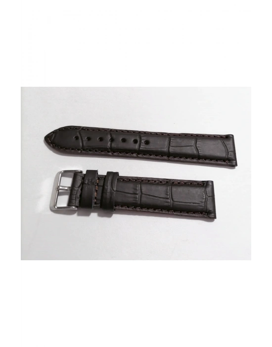 &Her Saate Uyumlu Hakiki  Dana  Derisi  Saat Kordonu 20   mm ( 127 )  mat kahverengi