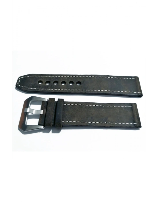&Her Saate Uyumlu Hakiki Grizi Deri Saat Kordonu 20  mm  (159 )  gri