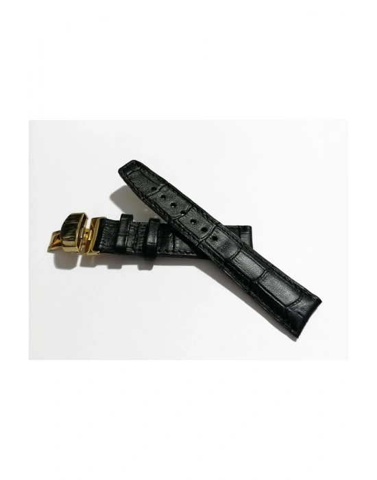 &Hertür Saate &Uygun  Kelebek  Toka  24 MM  siyah kordon   (191 ) altın    toka