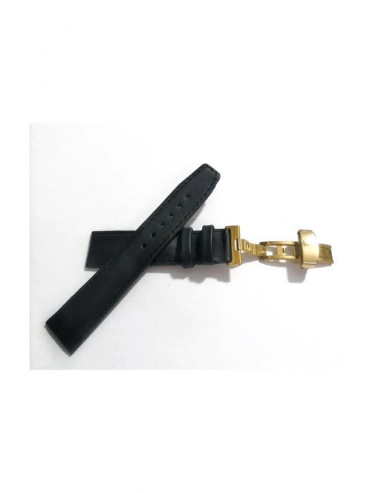 Her Saate Uygun Kelebek Toka 20 mm Hakiki Deri (248) SARI TOKA SİYAH