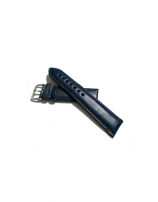 Klasik Saat Deri Kordon Saat Kayışı Mavi 22 mm (383 )
