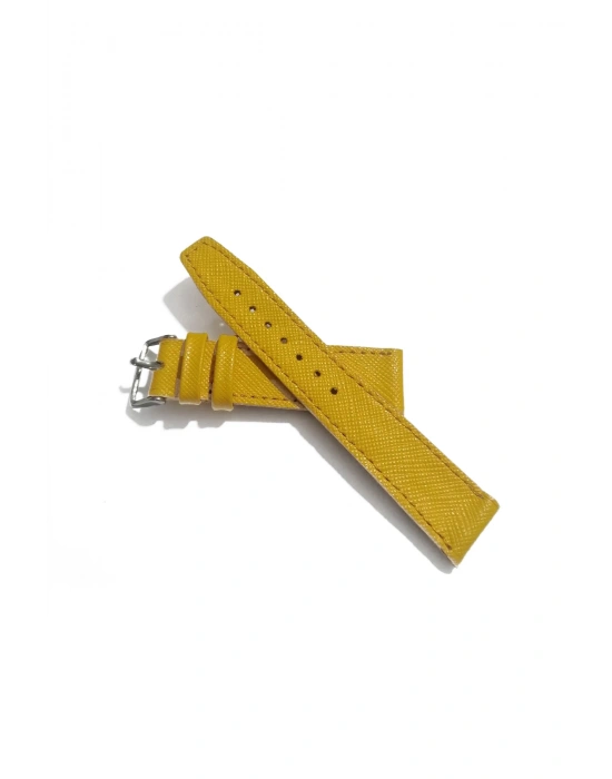 Klasik Saat Kordonu Saat Kayışı SARI 12 mm (396 )