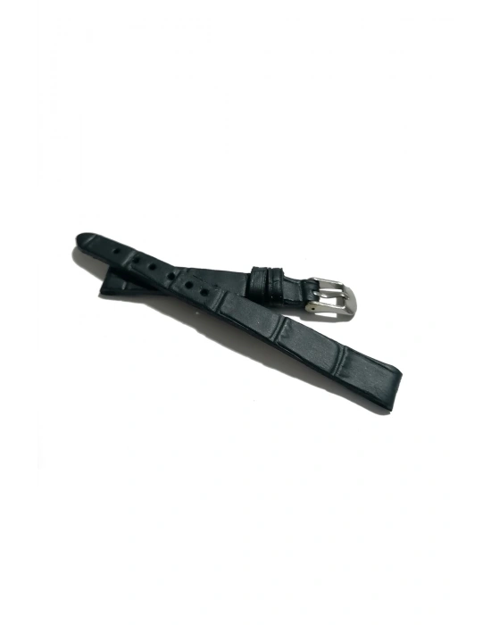 &Her Saate Uyumlu Hakiki Deri Saat Kordonu lazivert 10 mm ( 421 )