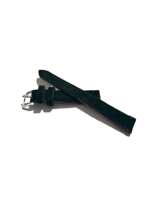 &Her Saate Uyumlu KADİFE GÖRÜNÜMLÜ Saat Kordonu SİYAH 20 mm (434 )