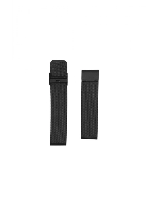 Siyah Örgü Hasır Çelik Saat Kordonu siyah 20 mm (458)