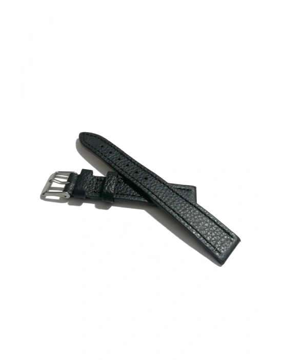 Klasik Hakiki Deri Saat Kordonu siyah mat 16 mm (473 )