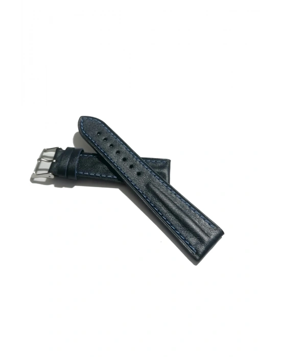 Her Saate Uygun piramit modeli 22 mm Hakiki Deri Kordon lazivert (495)