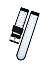 22 mm akilli-saat-icin-22mm--desenli-siyah beyaz -silikon-saat-kordonu- 11111