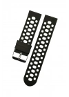 22 mm akilli-saat-icin-22mm--desenli-siyah beyaz -silikon-saat-kordonu- 2222