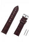 Koyu Kahverengi Kroko <7 >hakiki Dana Derisi Saat Kordonu Kayış 22 Mm