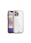 iPhone 13 Pro Max Arka kapak Kılıf Pembe kenarlı rose